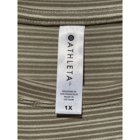 NWT Athleta Cloudlight Striped Muscle Tank 1X Lightweight Relaxed Fit Top - Picture 7 of 8